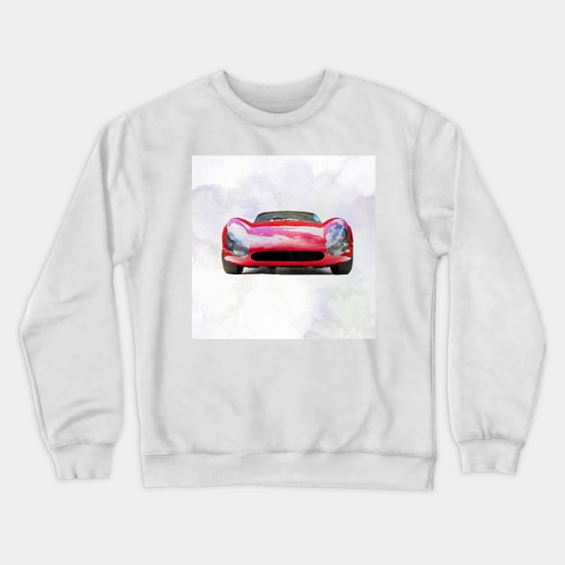 Vintage Alfa Romeo in watercolor Crewneck Sweatshirt by thelazypigeon